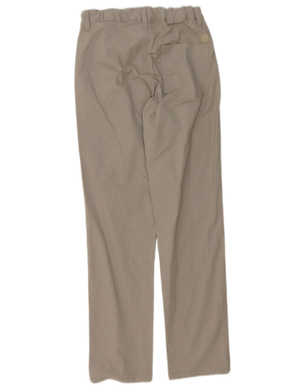Pantaloni Chino Dritti Bambino Benetton 9-10 Anni Large Grigio Cotone