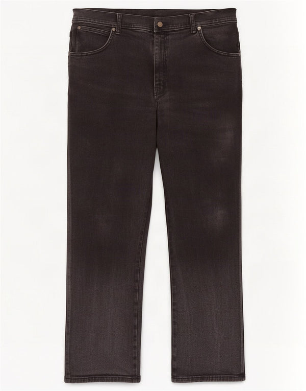 Jeans dritti da uomo Wrangler vestibilità regolare W38 L30 cotone grigio