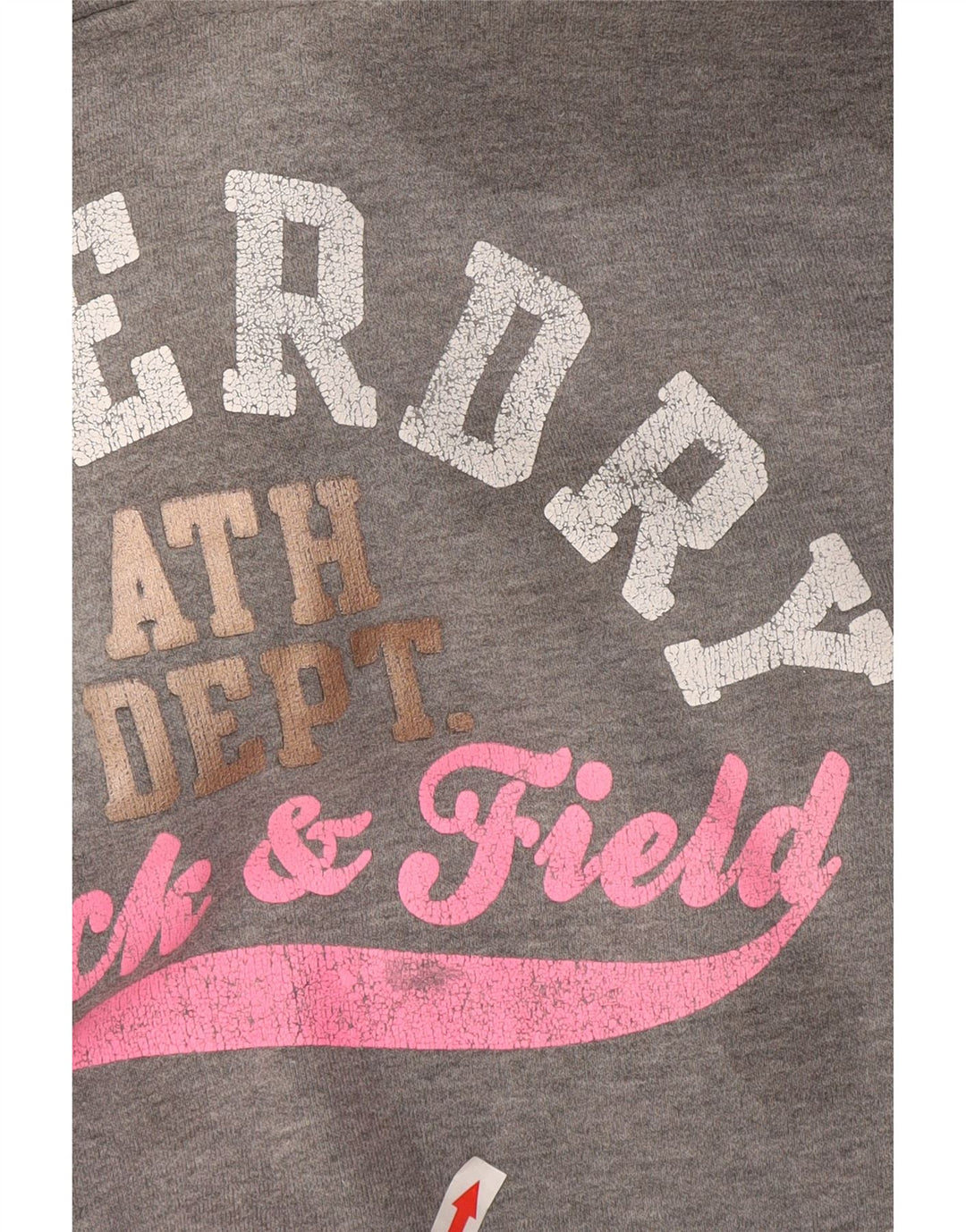 Felpa con cappuccio grafica da donna Superdry UK 12 grigio medio chiazzato