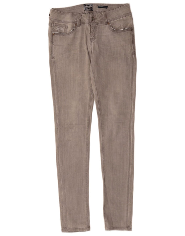 Jeans super skinny da donna Superdry W29 L32 cotone grigio