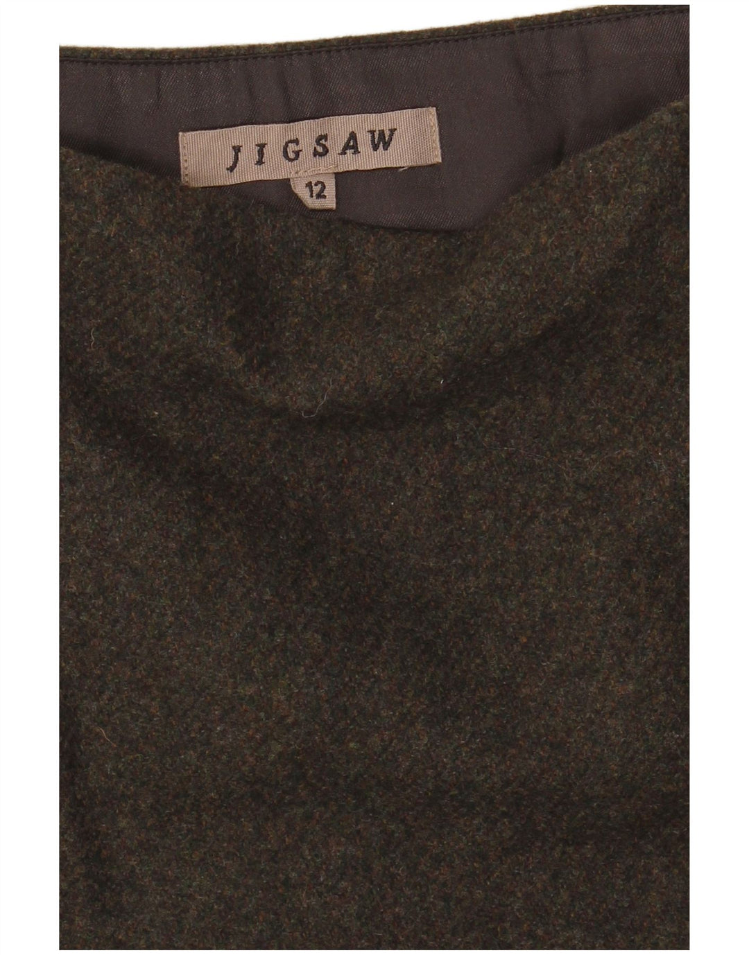Minigonna da donna Jigsaw UK 12 media W31 kaki