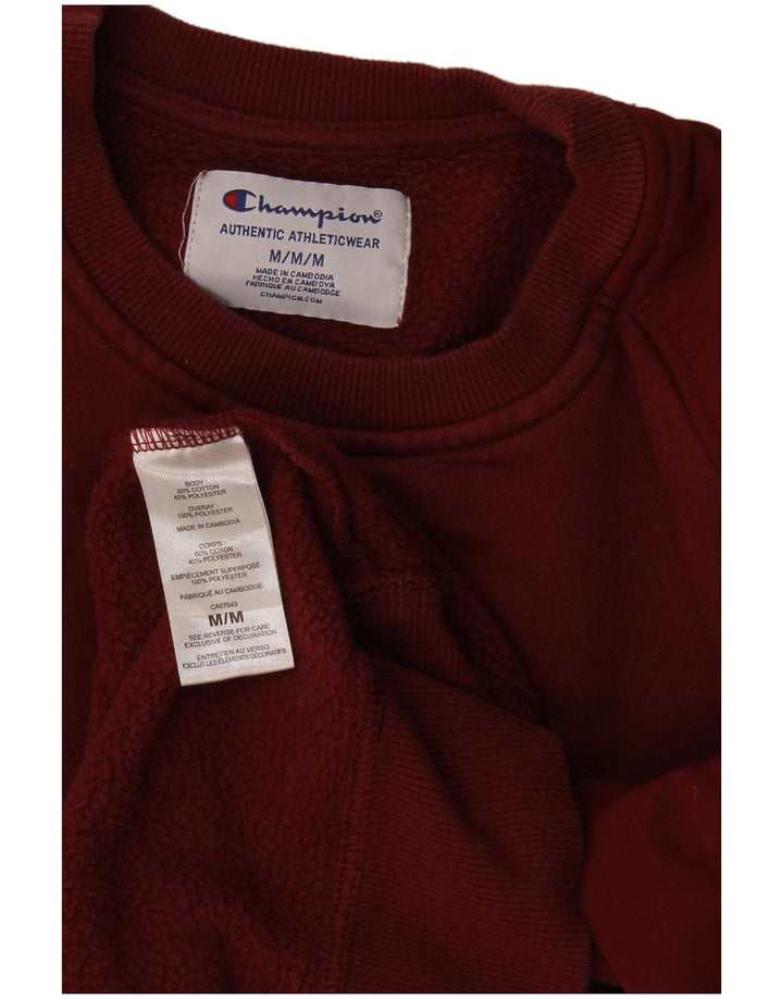 Felpa grafica da uomo Champion, maglione, cotone bordeaux medio