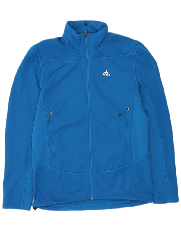 Giacca da tuta da uomo Adidas UK 40/42 Poliestere blu medio