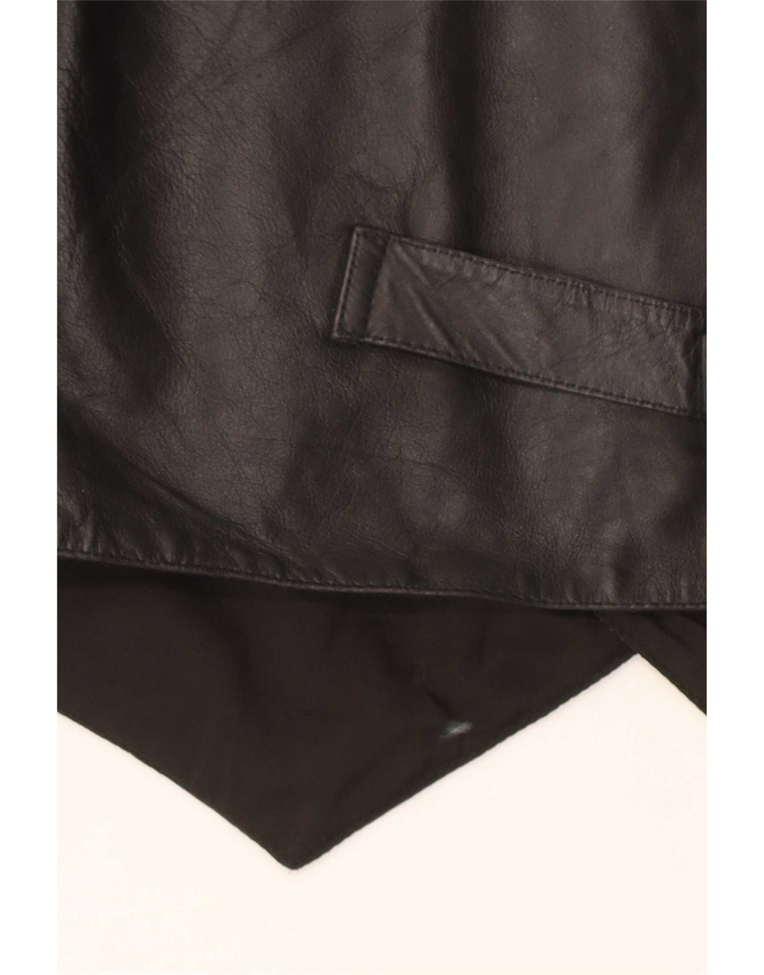 Gilet in pelle da uomo vintage medio nero