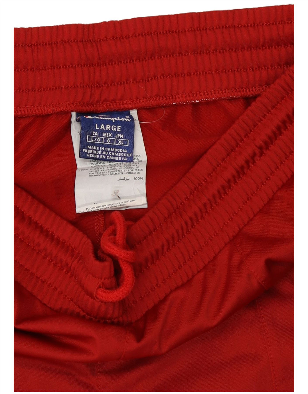 Pantaloni da tuta con grafica Champion da uomo, grandi, in poliestere rosso