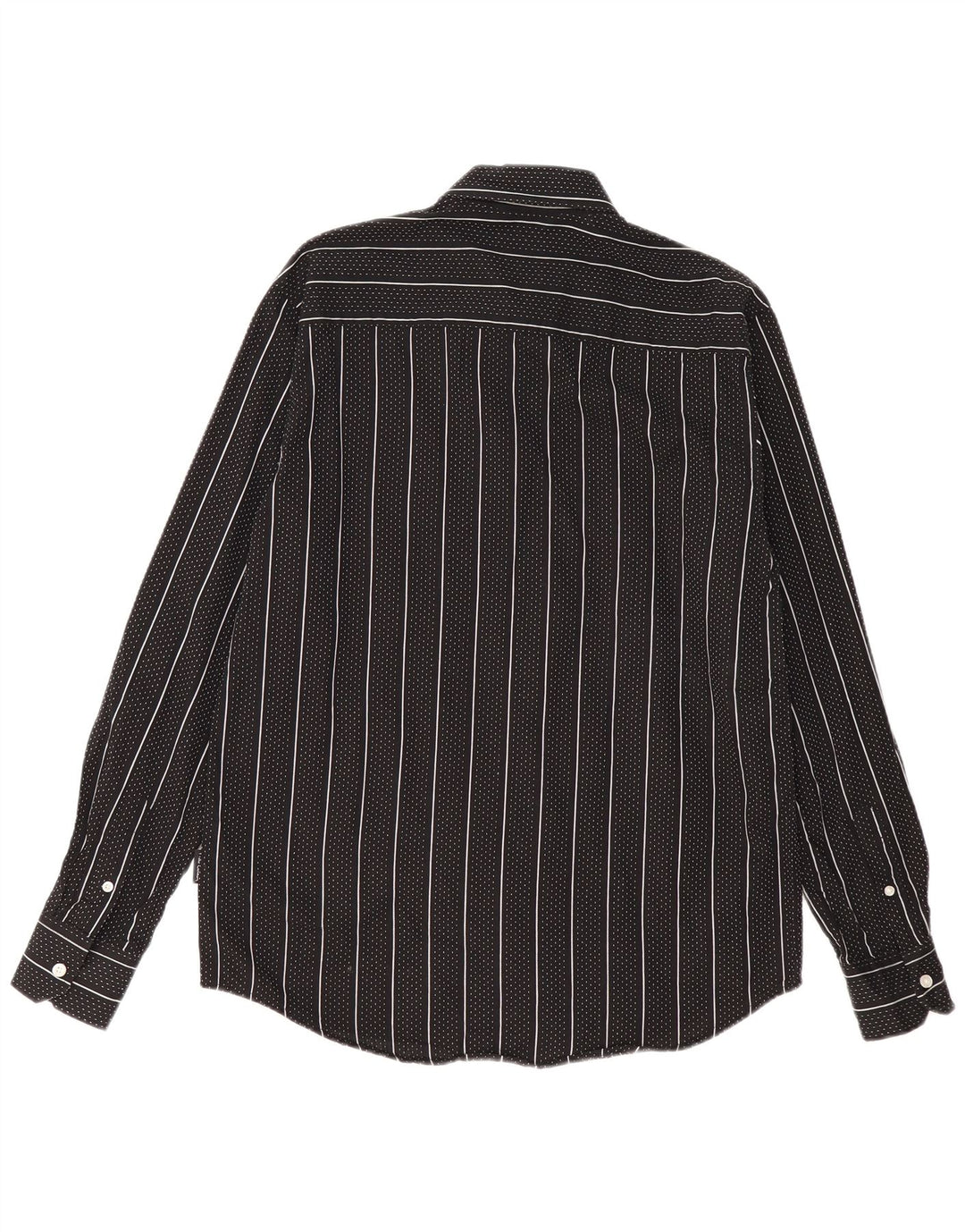Camicia da uomo dalla vestibilità regolare Pierre Cardin in cotone a righe nere medie