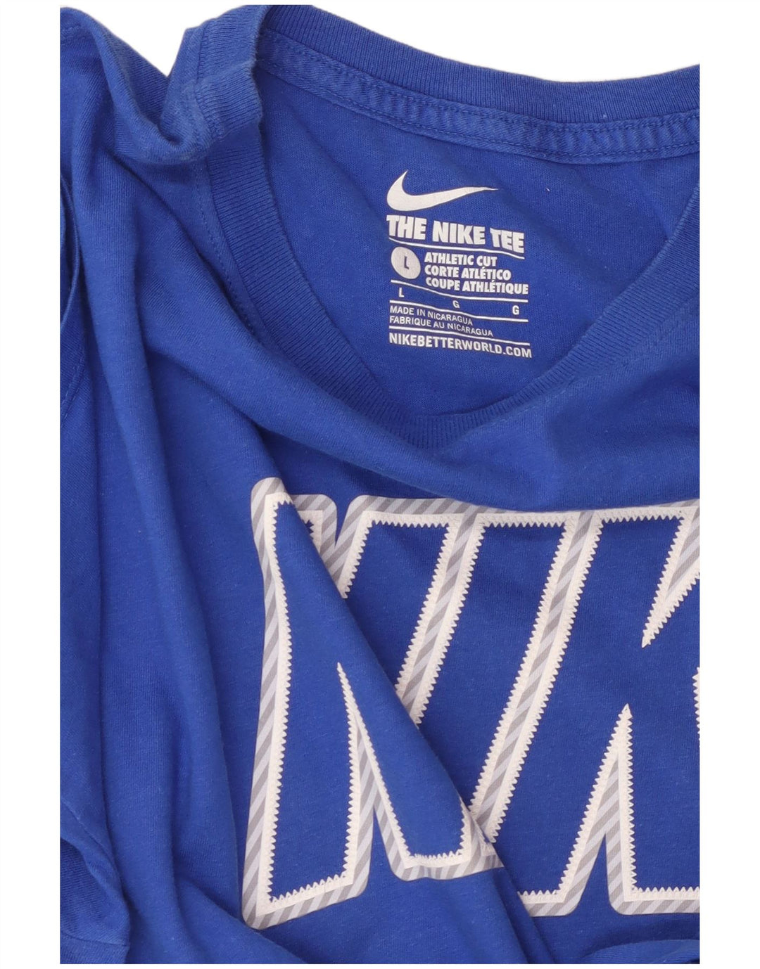 NIKE T-shirt grafica da uomo con taglio atletico, grande, blu