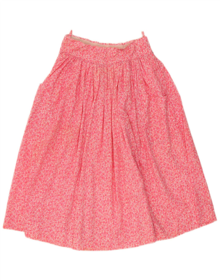 Gonna svasata da donna vintage W28 rosa medio floreale