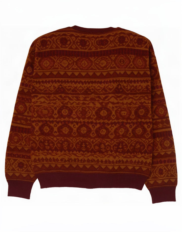 Maglione cardigan da uomo De Pietri XL Marrone geometrico