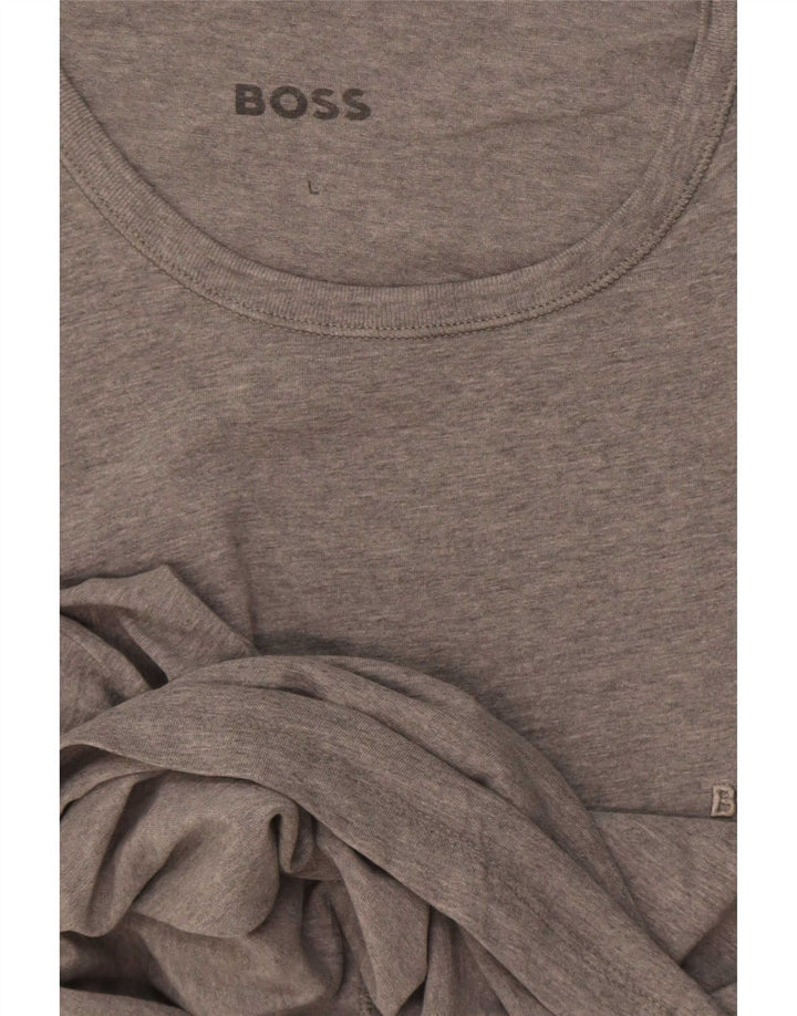 T-shirt da uomo Hugo Boss Top grande grigio chiazzato