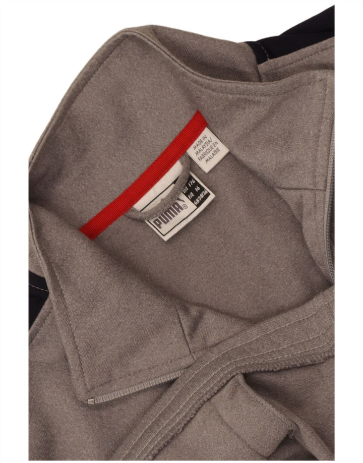 Giacca da tuta da ragazzo Puma 15-16 anni Colorblock grigio