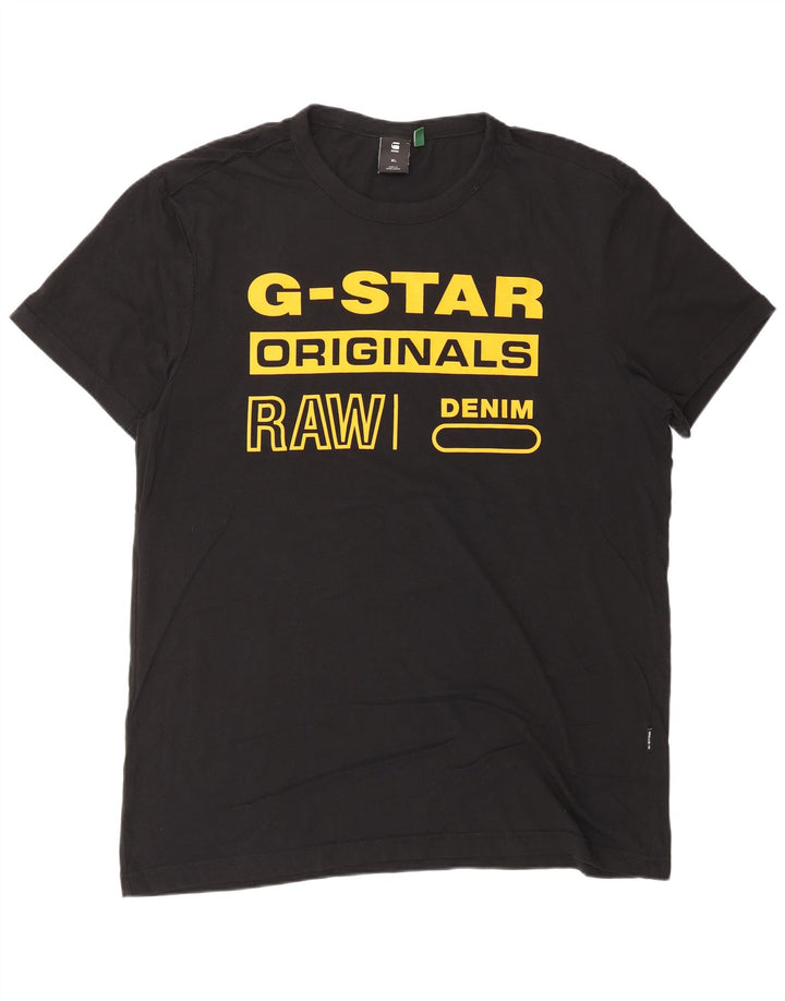 T-shirt grafica da uomo G-STAR Top XL in cotone nero