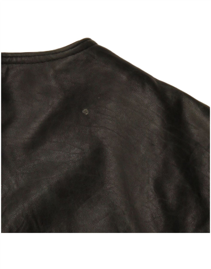 Gilet in Pelle Uomo VINTAGE IT 50 Medio Nero