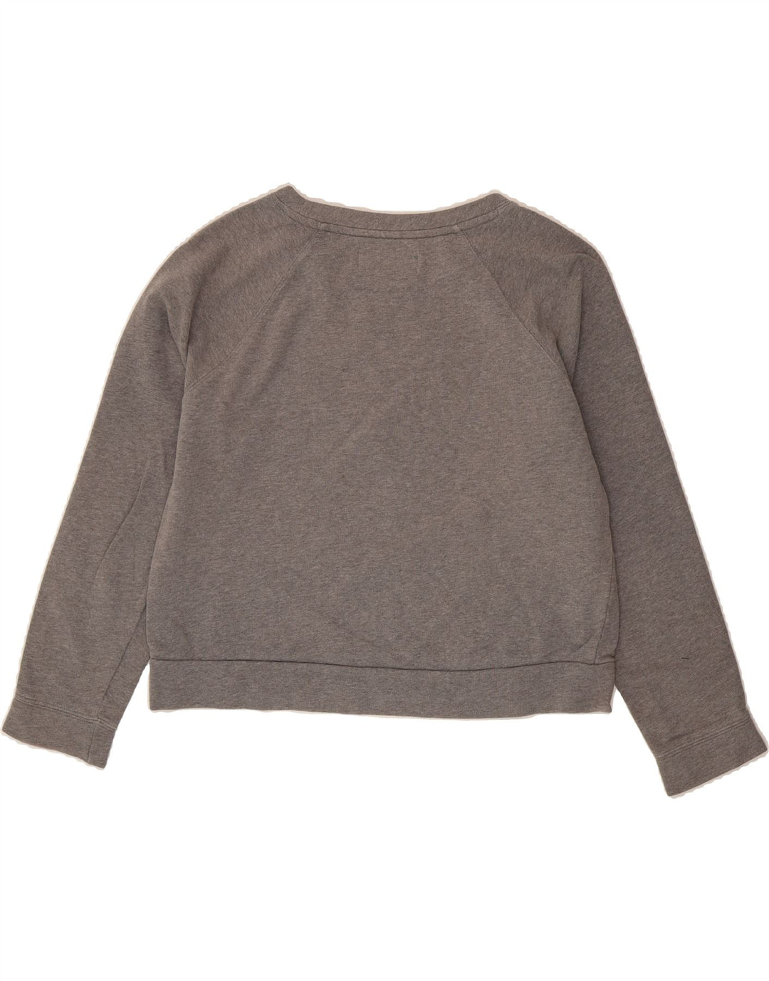CALVIN KLEIN JEANS Womens Graphic Crop Sweatshirt Jumper UK 14 Medium Grey Vintage Calvin Klein Jeans and Second-Hand Calvin Klein Jeans from Messina Hembry 
