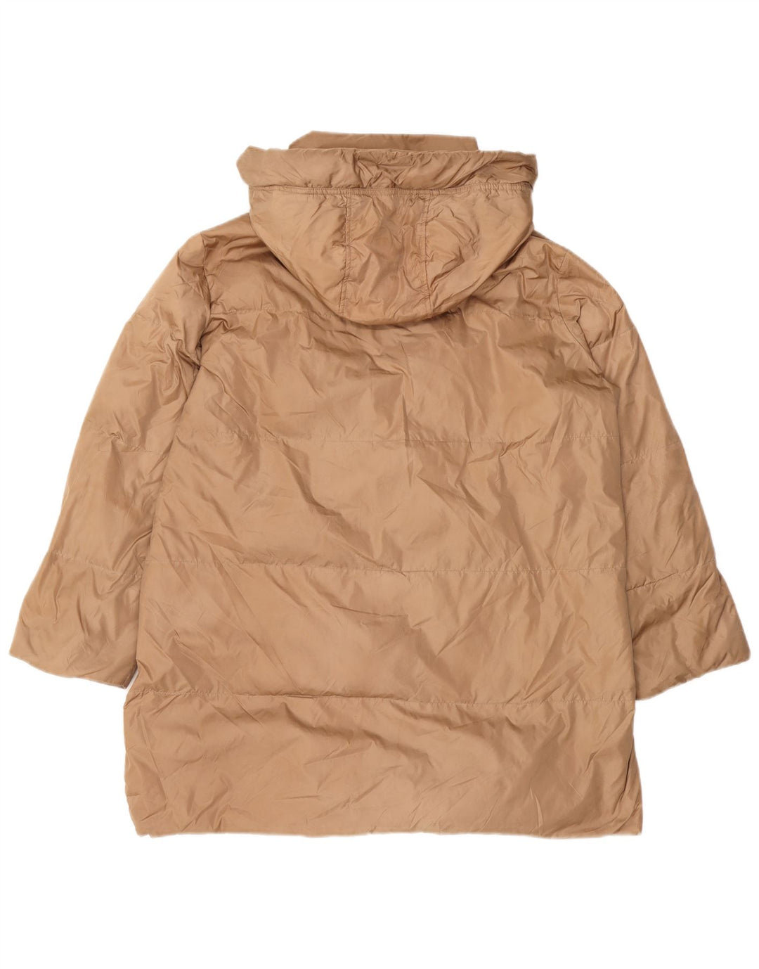 Cappotto imbottito oversize con cappuccio da donna Zara UK 10 piccolo Beige