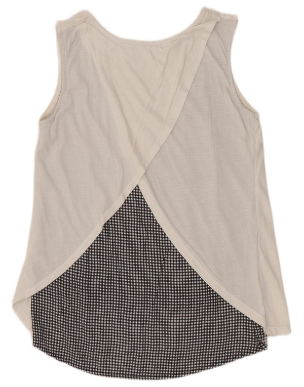 DESIGUAL Camicetta senza maniche da donna Top UK 10 Piccolo bianco floreale