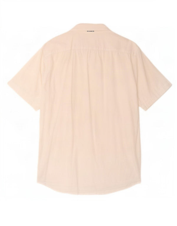 Camicia a maniche corte elasticizzata da uomo Tommy Hilfiger piccola in cotone bianco