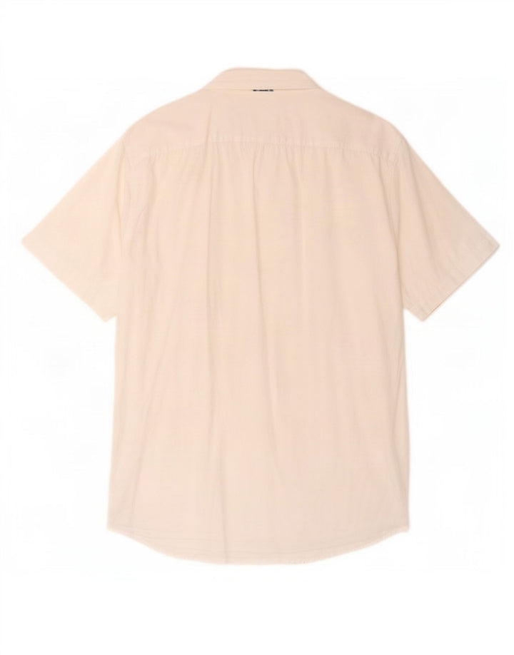 Camicia a maniche corte elasticizzata da uomo Tommy Hilfiger piccola in cotone bianco