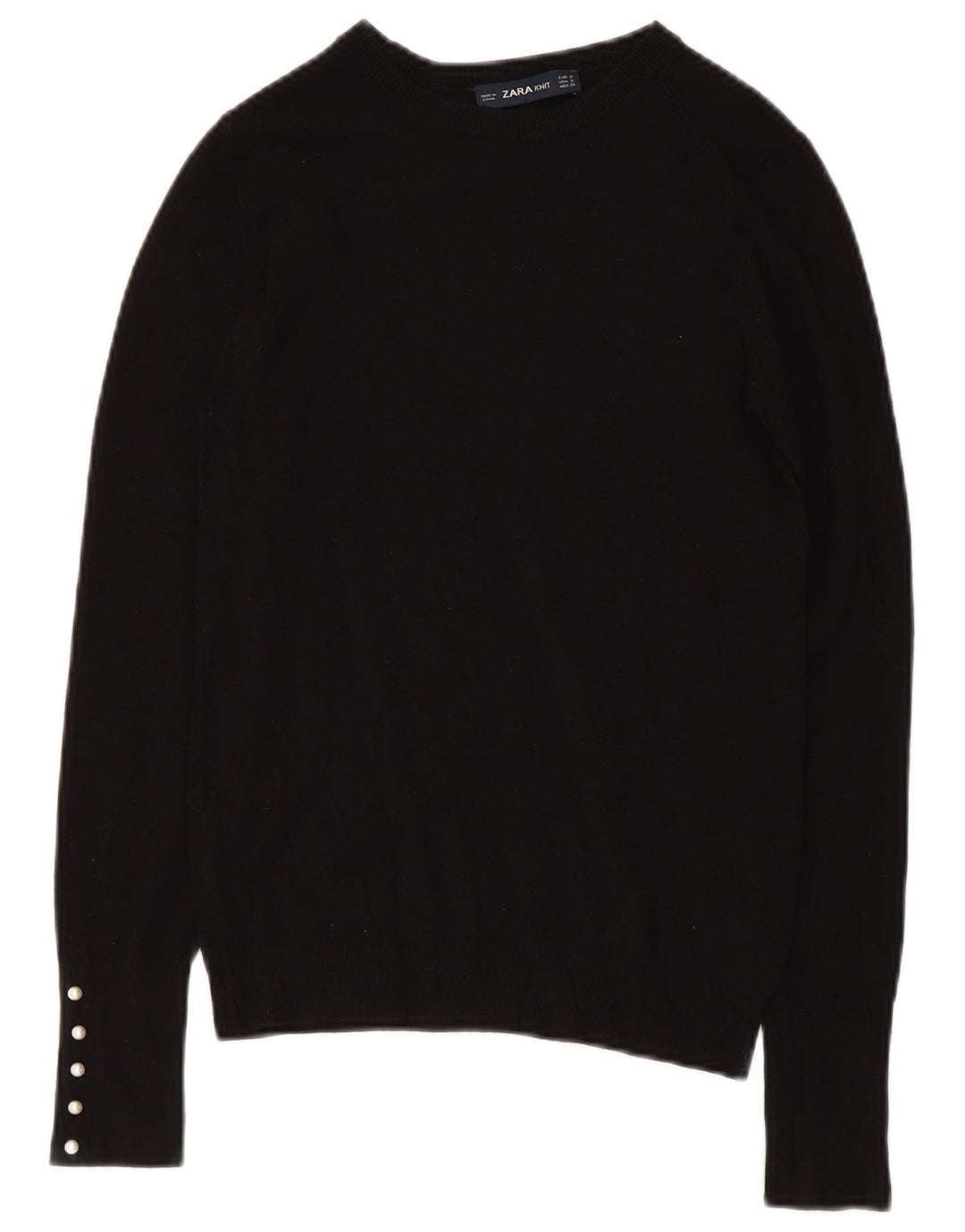Maglione maglione con scollo a barca da donna Zara UK 8 piccolo nero