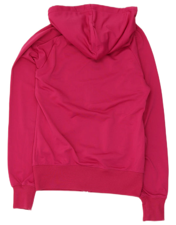 Maglione con cappuccio e zip da donna Nike UK 10 piccolo poliestere rosa