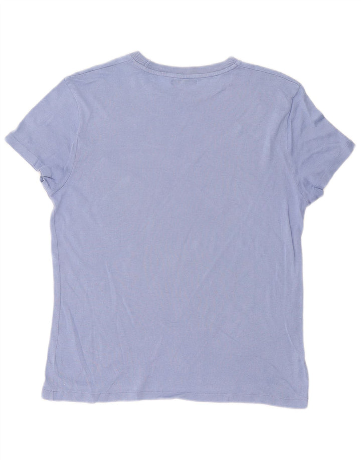 T-shirt Zara da uomo Top Small in cotone blu