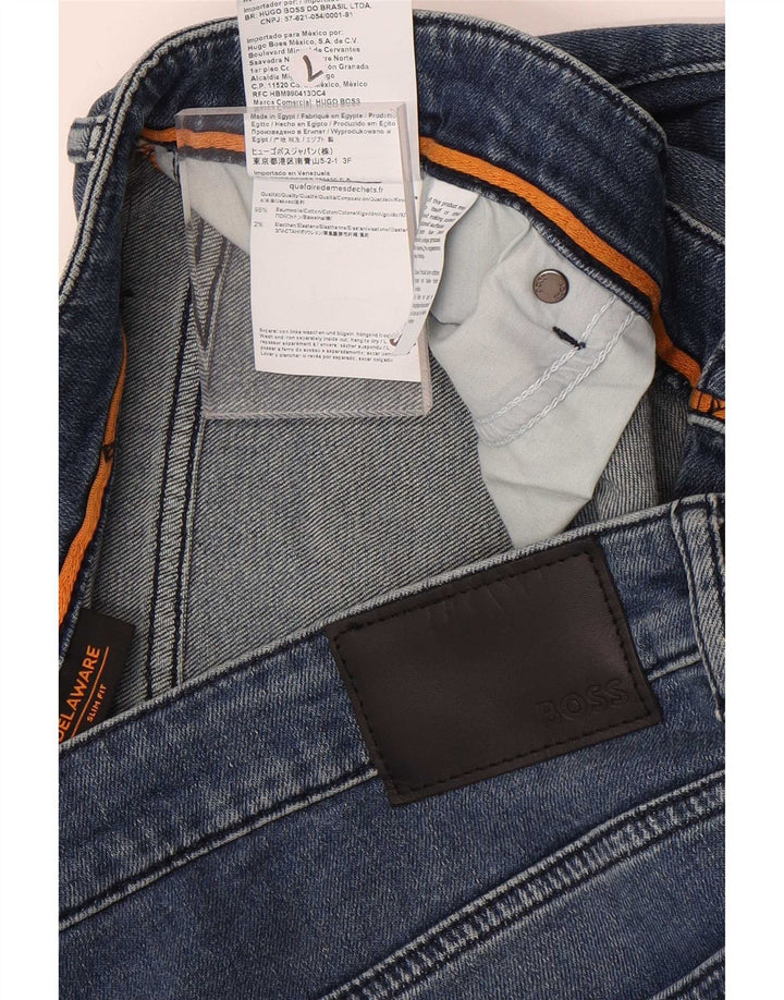Jeans slim da uomo Delaware Hugo Boss W38 L32 cotone blu