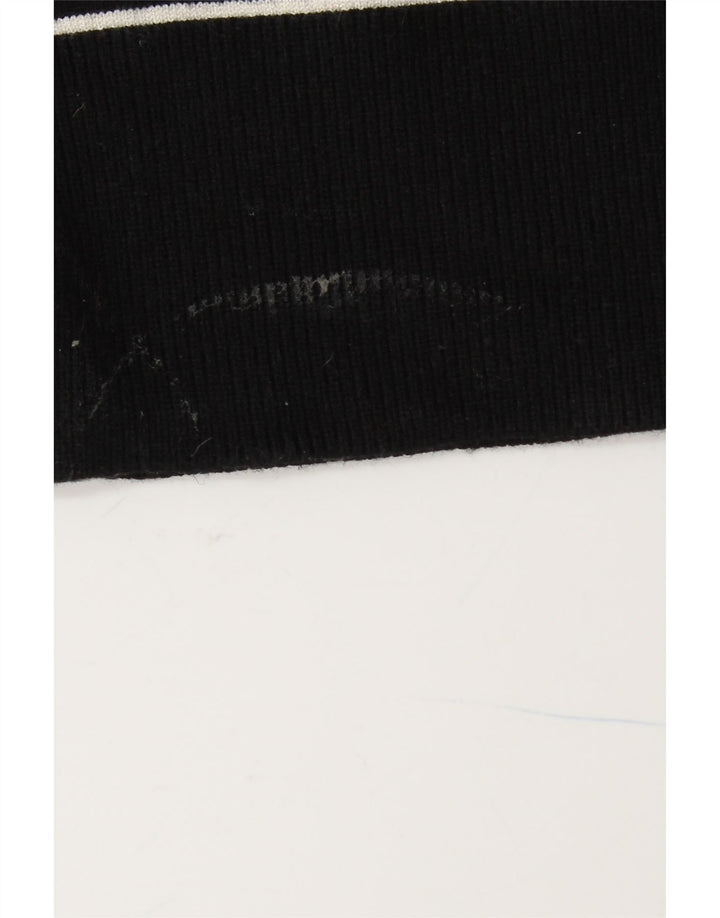 Abito maglione a maniche lunghe da donna ZARA UK 18 XL viscosa a righe nere