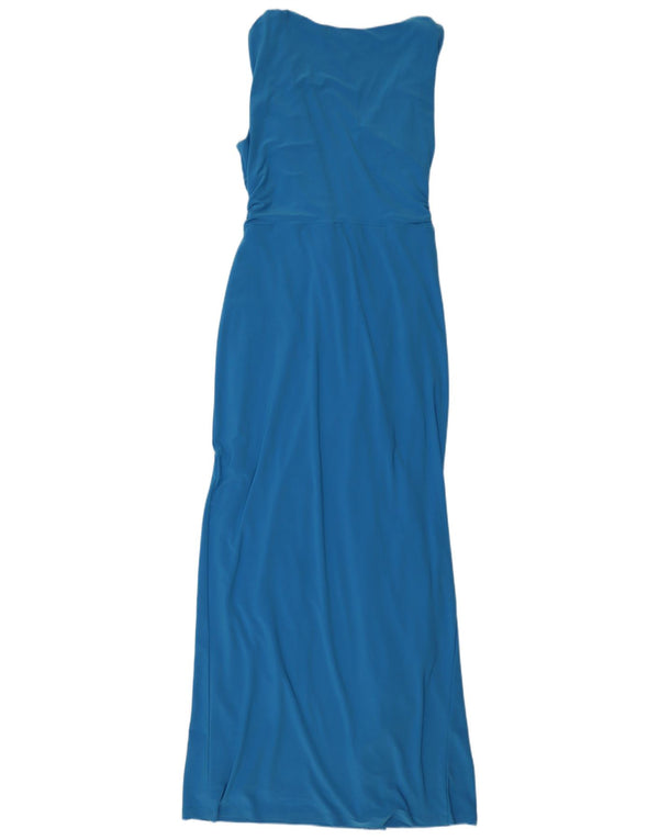 Abito lungo senza maniche da donna Coast UK 16 grande poliestere blu