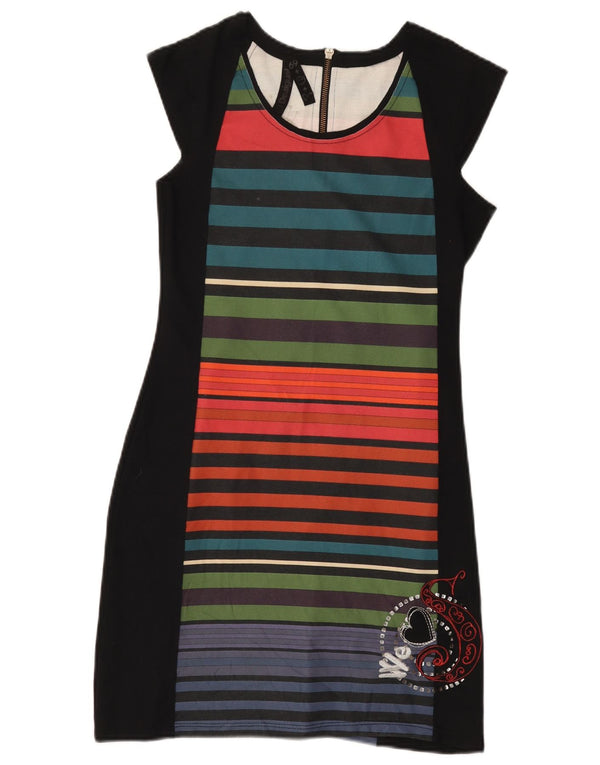 Desigual Womens Graphic Tubino UK 12 Medium Black Striped