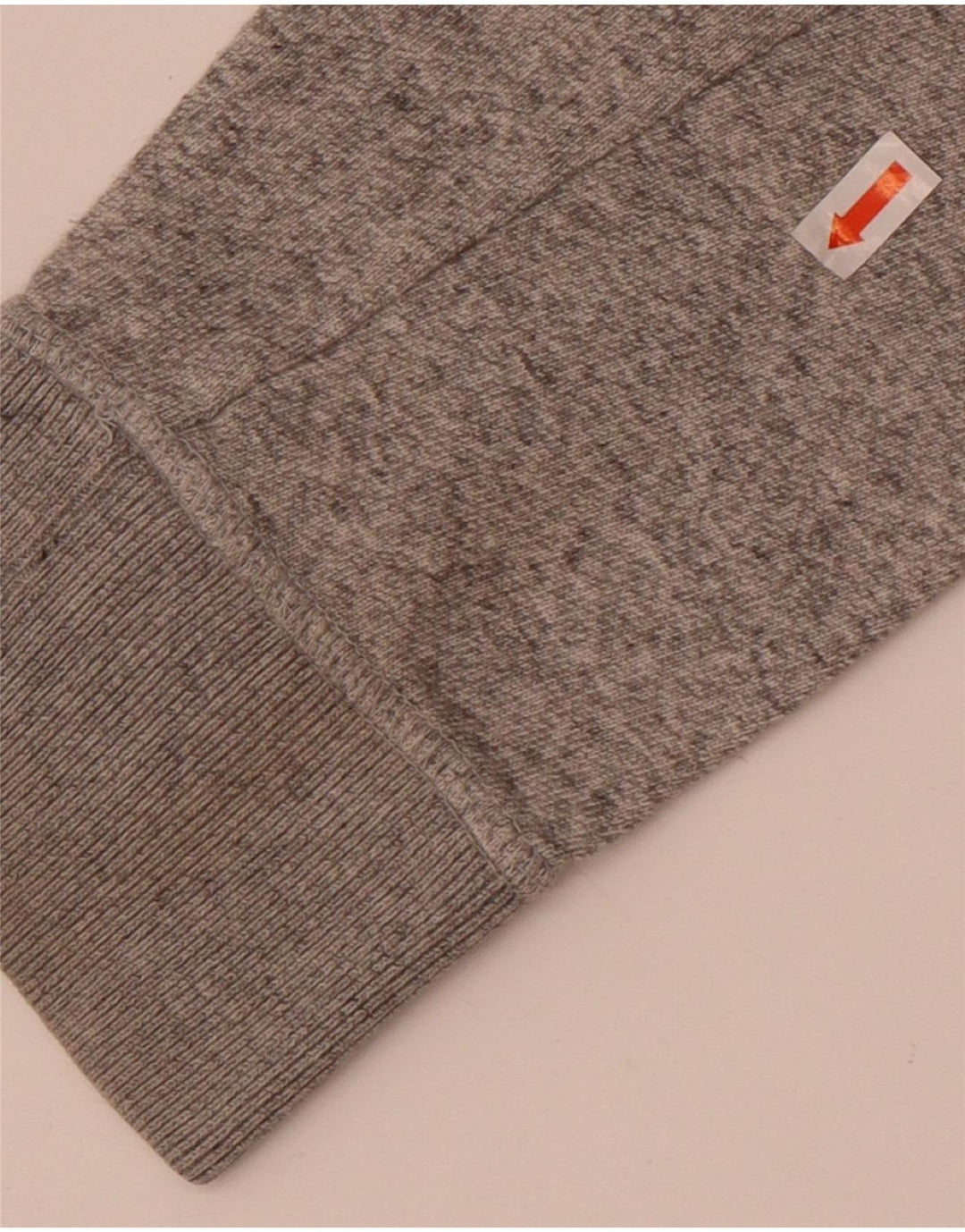 Top da uomo a maniche lunghe Superdry in cotone mélange grigio medio