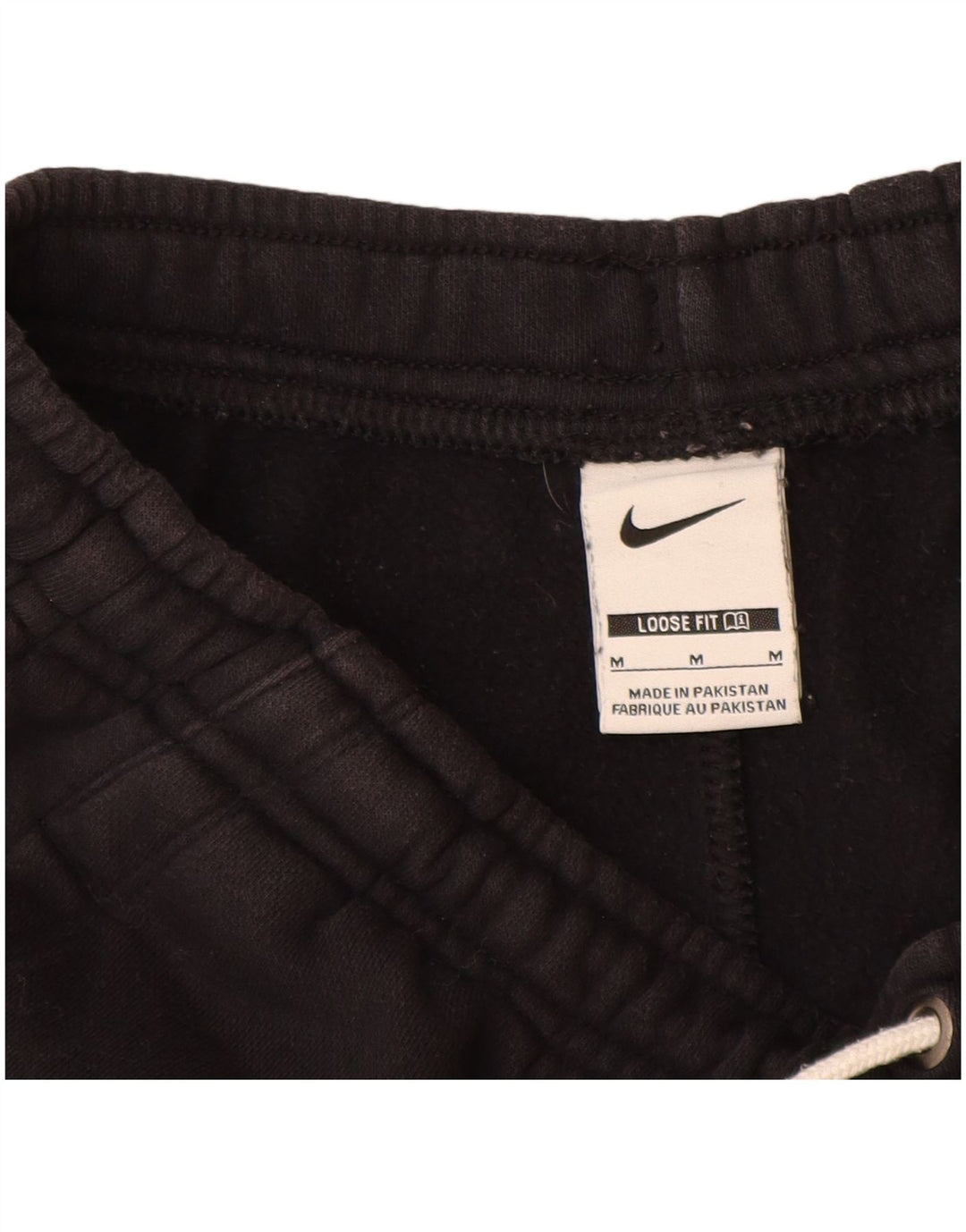 Pantaloncini sportivi NIKE da donna, vestibilità ampia, UK 12, cotone nero medio