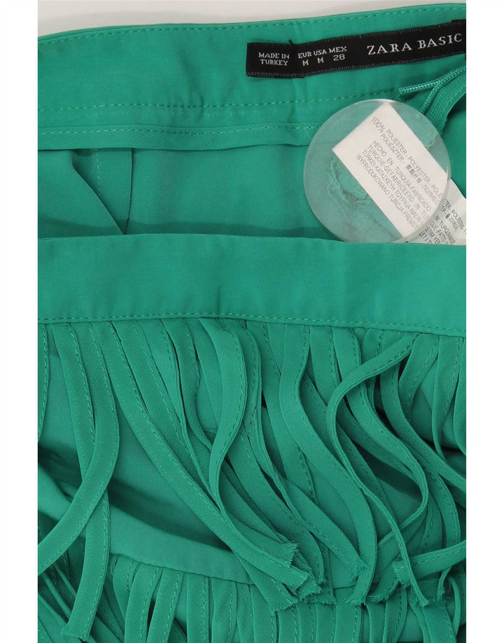 Minigonna da donna Zara media W28 verde poliestere