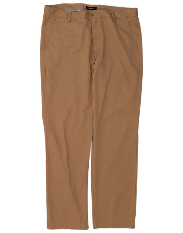 Gant Pantaloni chino da uomo New Haven dritti vestibilità regolare W36 L32 Beige