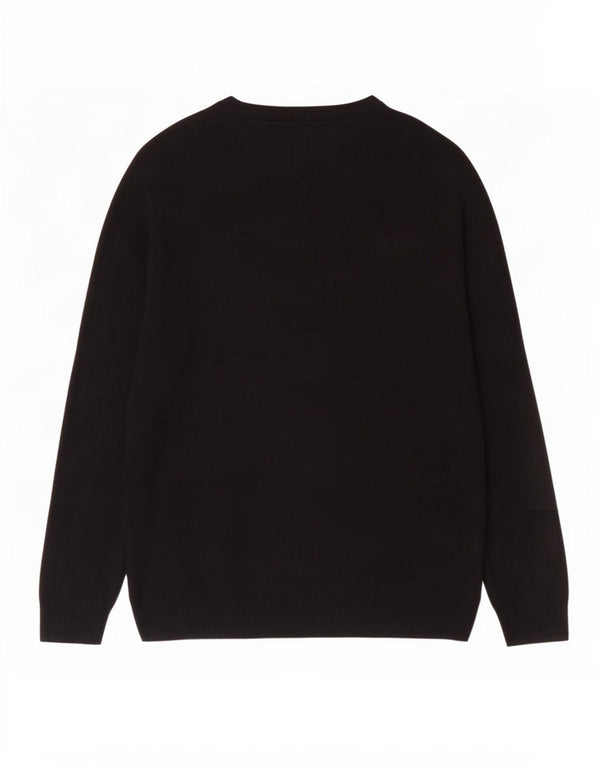 Marks & Spencer Maglione da uomo con scollo a barca vestibilità regolare, grande lana nera