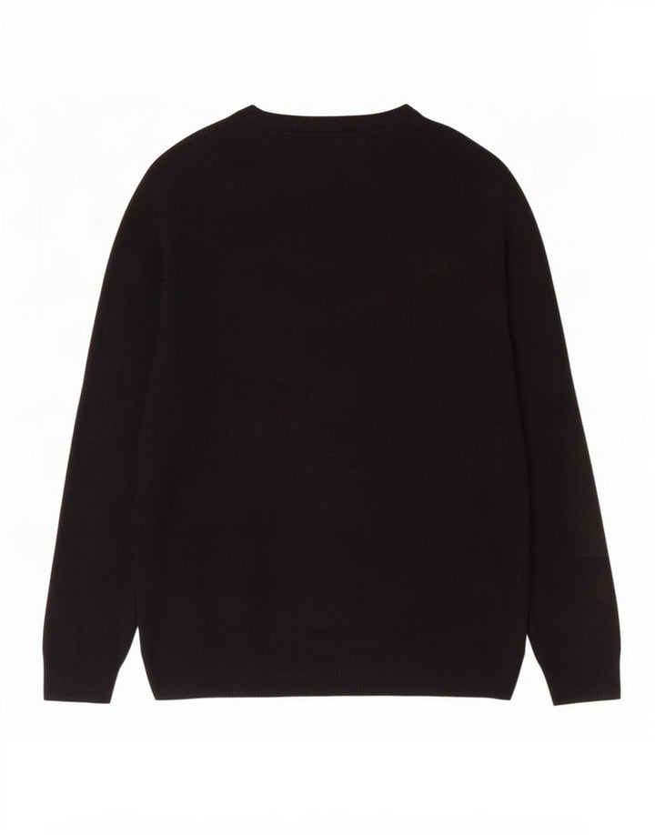 Marks & Spencer Maglione da uomo con scollo a barca vestibilità regolare, grande lana nera