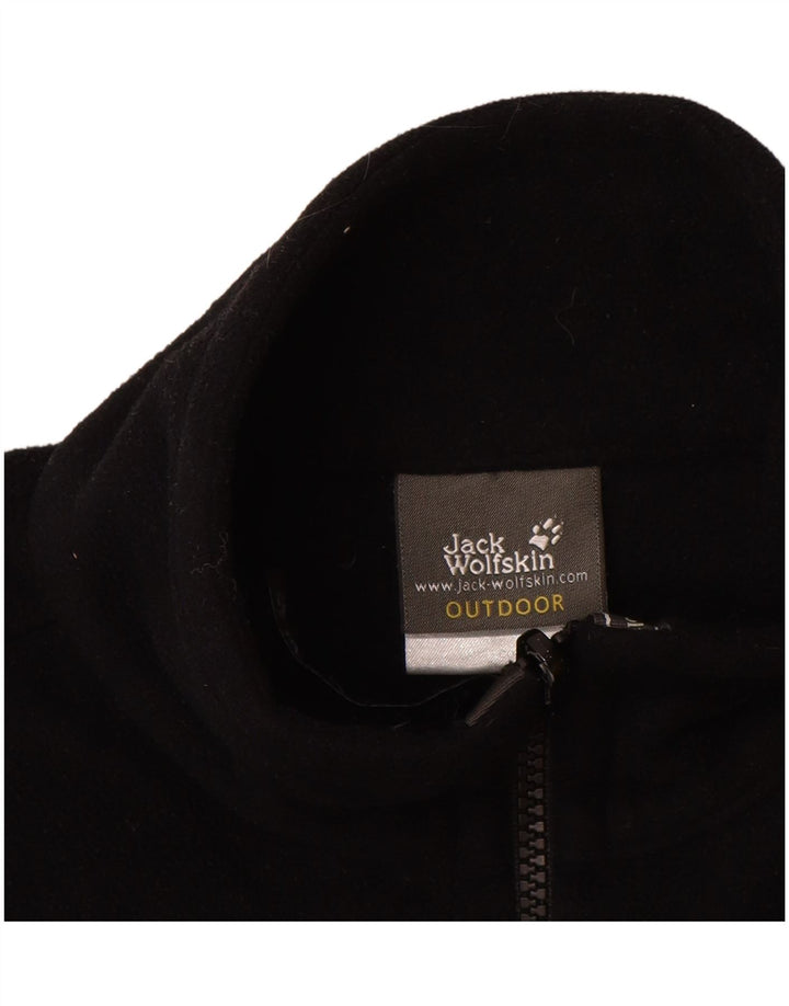 Giacca in pile da uomo Jack Wolfskin UK 40/42 grande poliestere nero