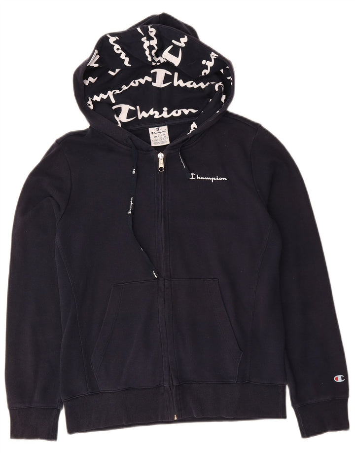 Maglione con cappuccio e zip da donna CHAMPION UK 14 Cotone medio blu navy