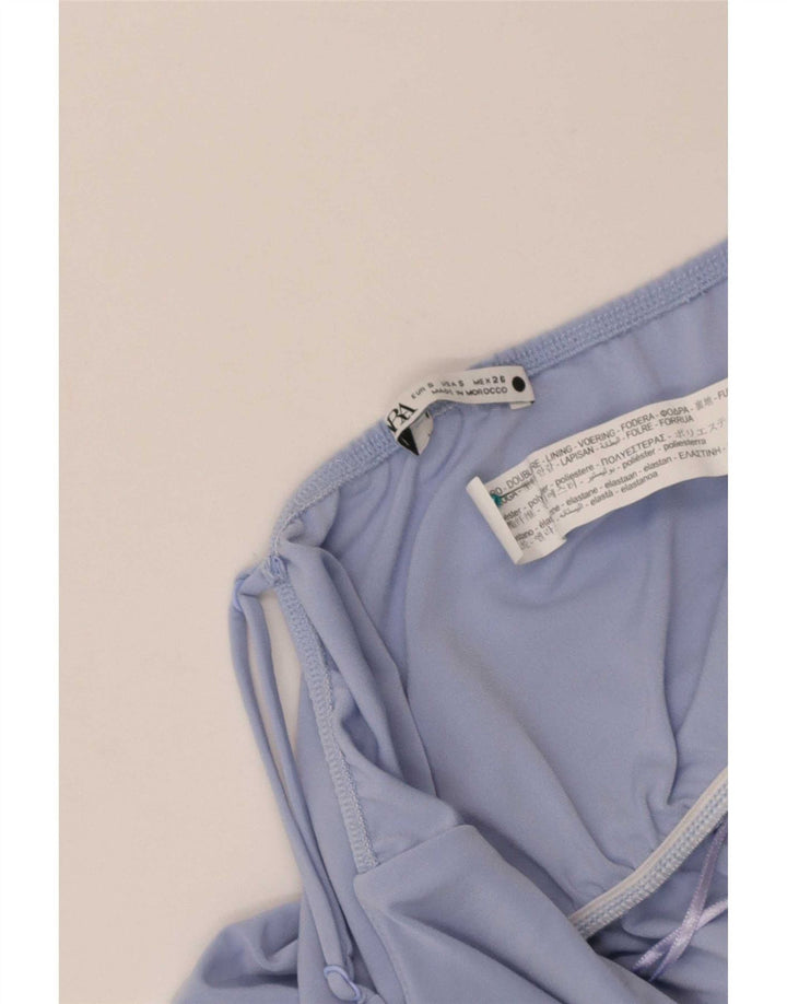 Costumi da bagno Donna Zara UK 8 Small Blu Poliestere