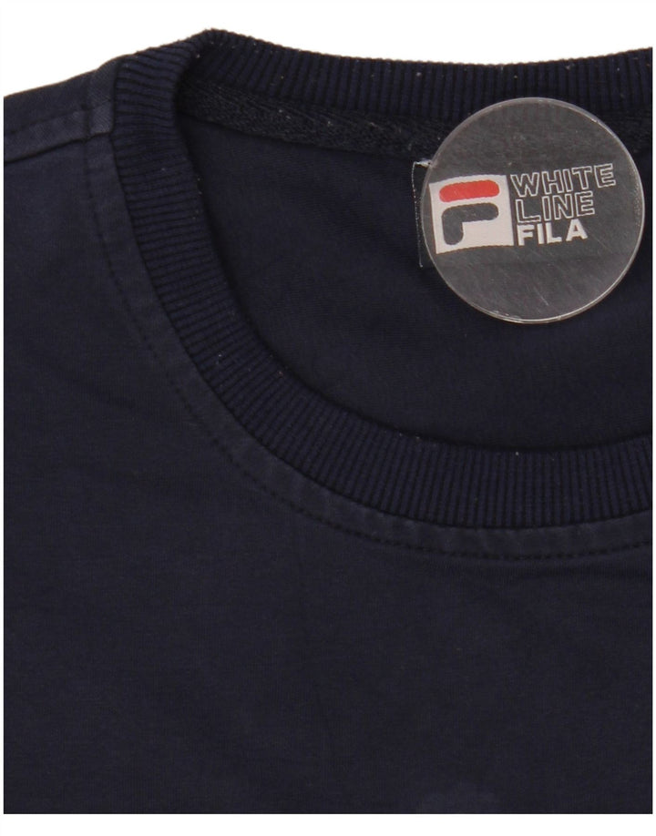 Felpa grafica da donna Fila Jumper UK 16 Large Blu Navy Poliestere