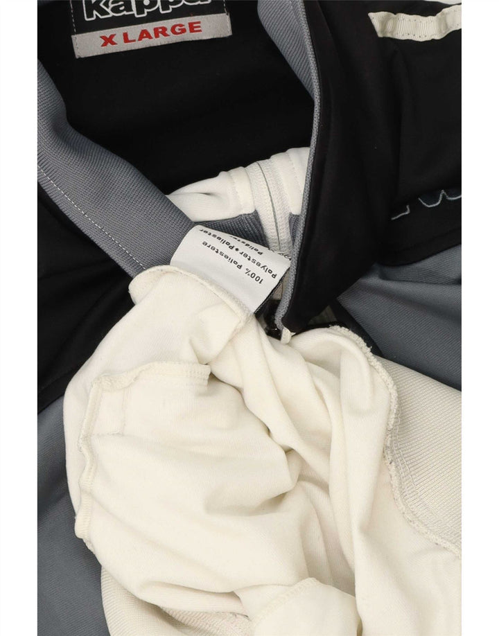 Giacca da tuta da uomo Kappa XL in poliestere color block bianco