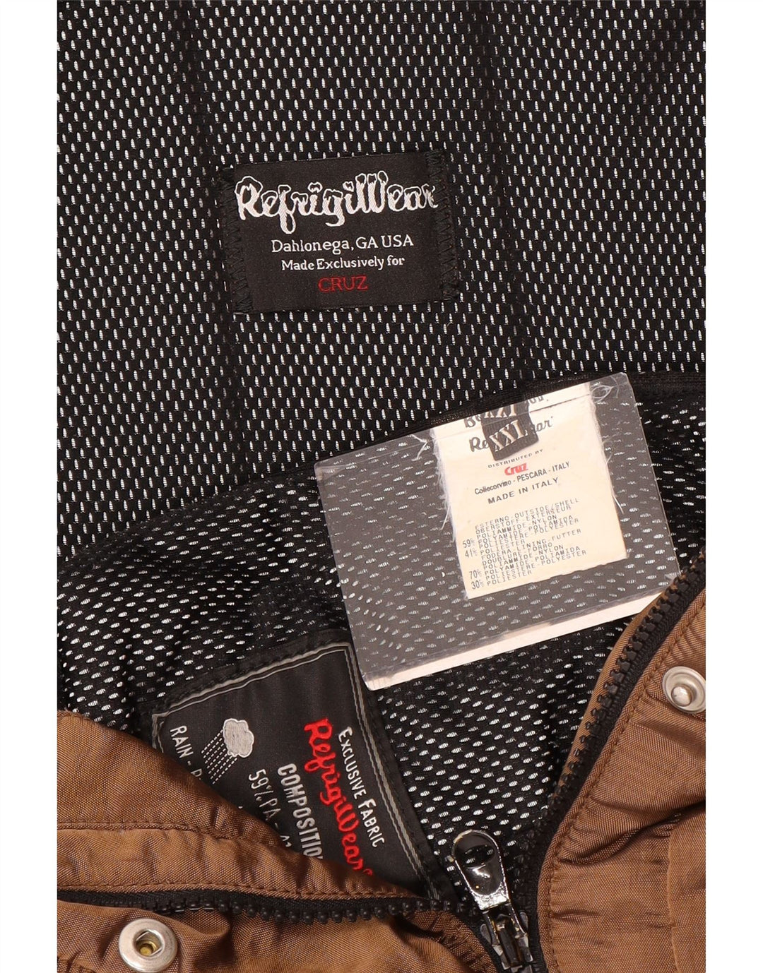 Giacca a vento con cappuccio Cruz da donna Refrigiwear UK 20 2XL Poliammide marrone