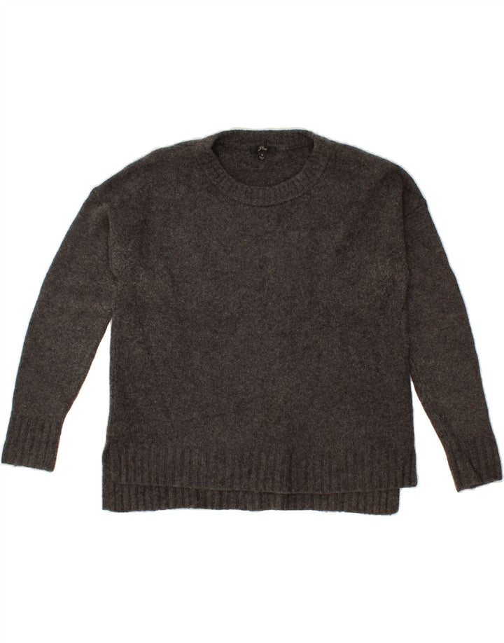 J. CREW Womens Oversized Crew Neck Jumper Sweater UK 10 Small Grey Nylon Vintage J. Crew and Second-Hand J. Crew from Messina Hembry 