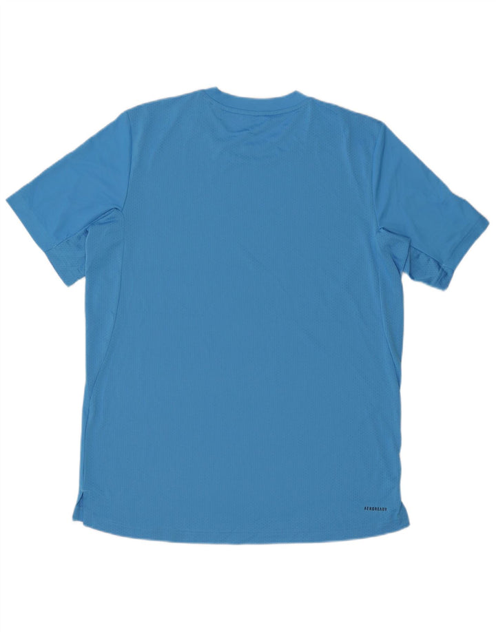 T-shirt ADIDAS da uomo Aeroready vestibilità regolare blu medio