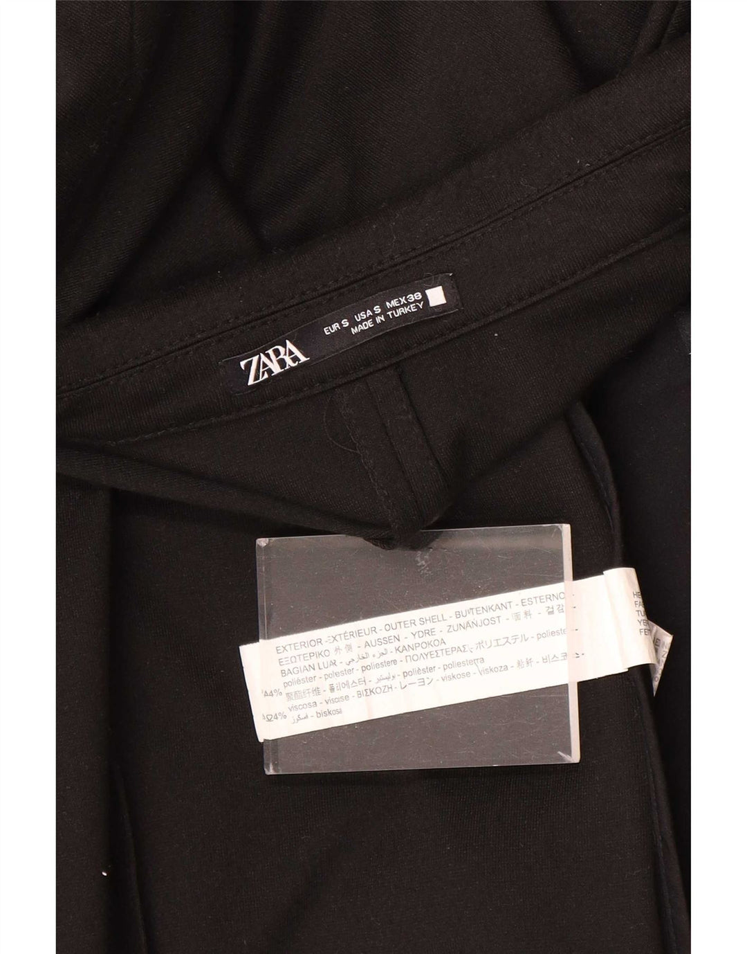 Giacca blazer da uomo a 1 bottone Zara UK 36 piccola in poliestere nero