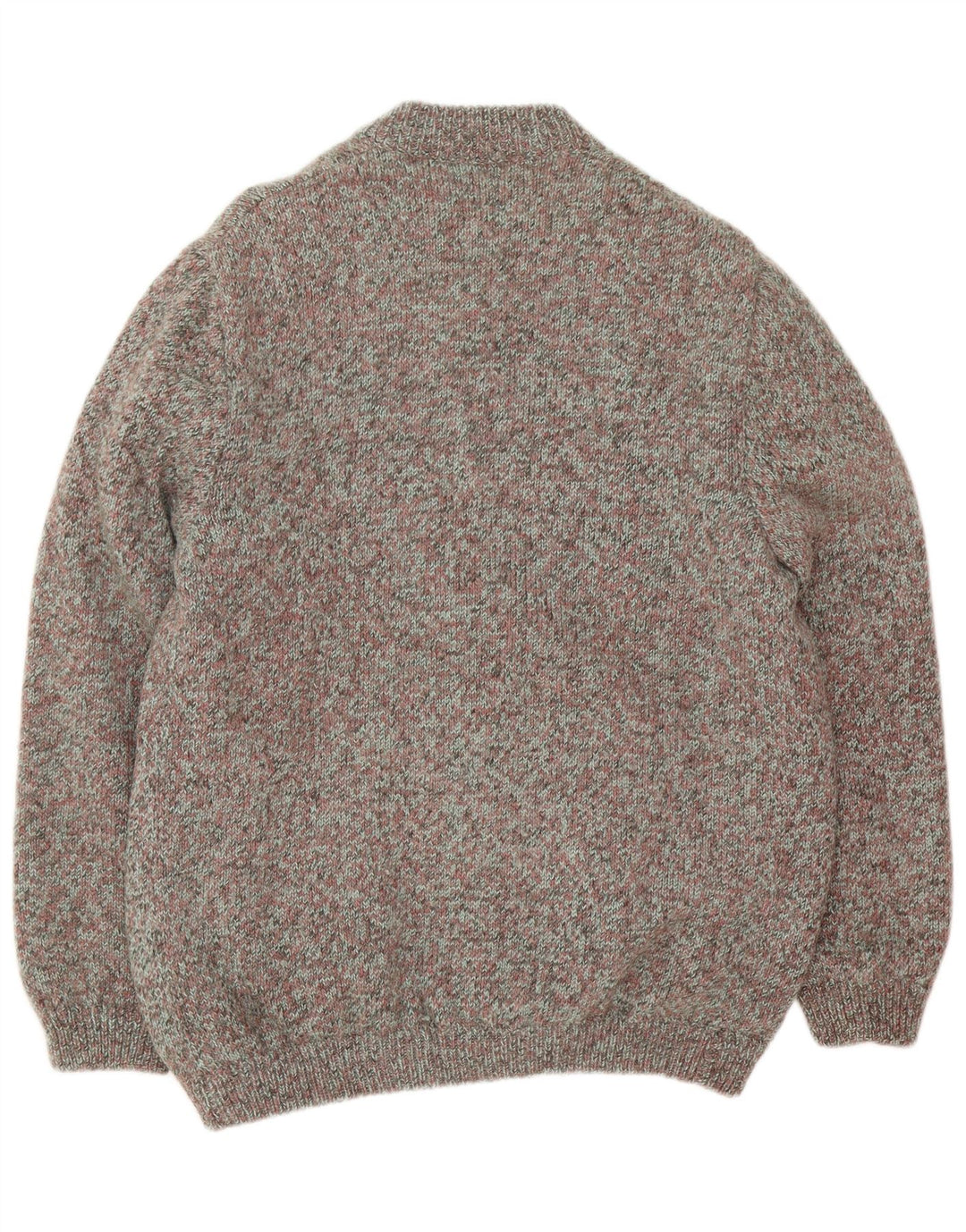 Maglione cardigan da uomo vintage grande chiazzato multicolore