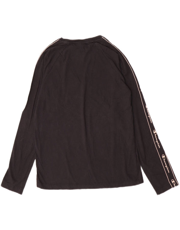 Top grafico da donna a maniche lunghe Champion UK 12 medio nero