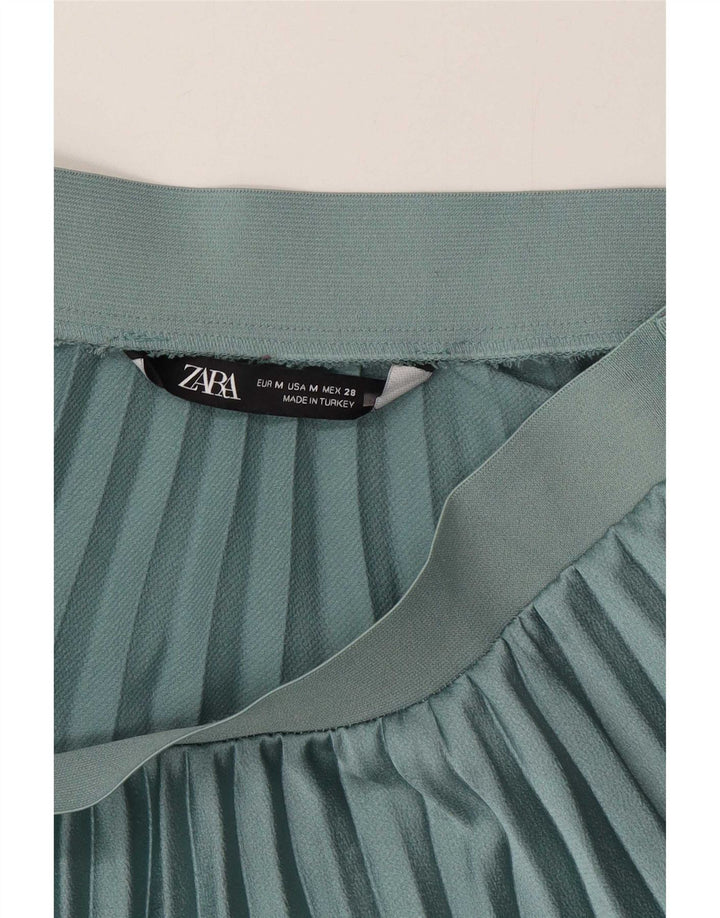 Gonna a pieghe asimmetrica Zara da donna media W28 verde poliestere