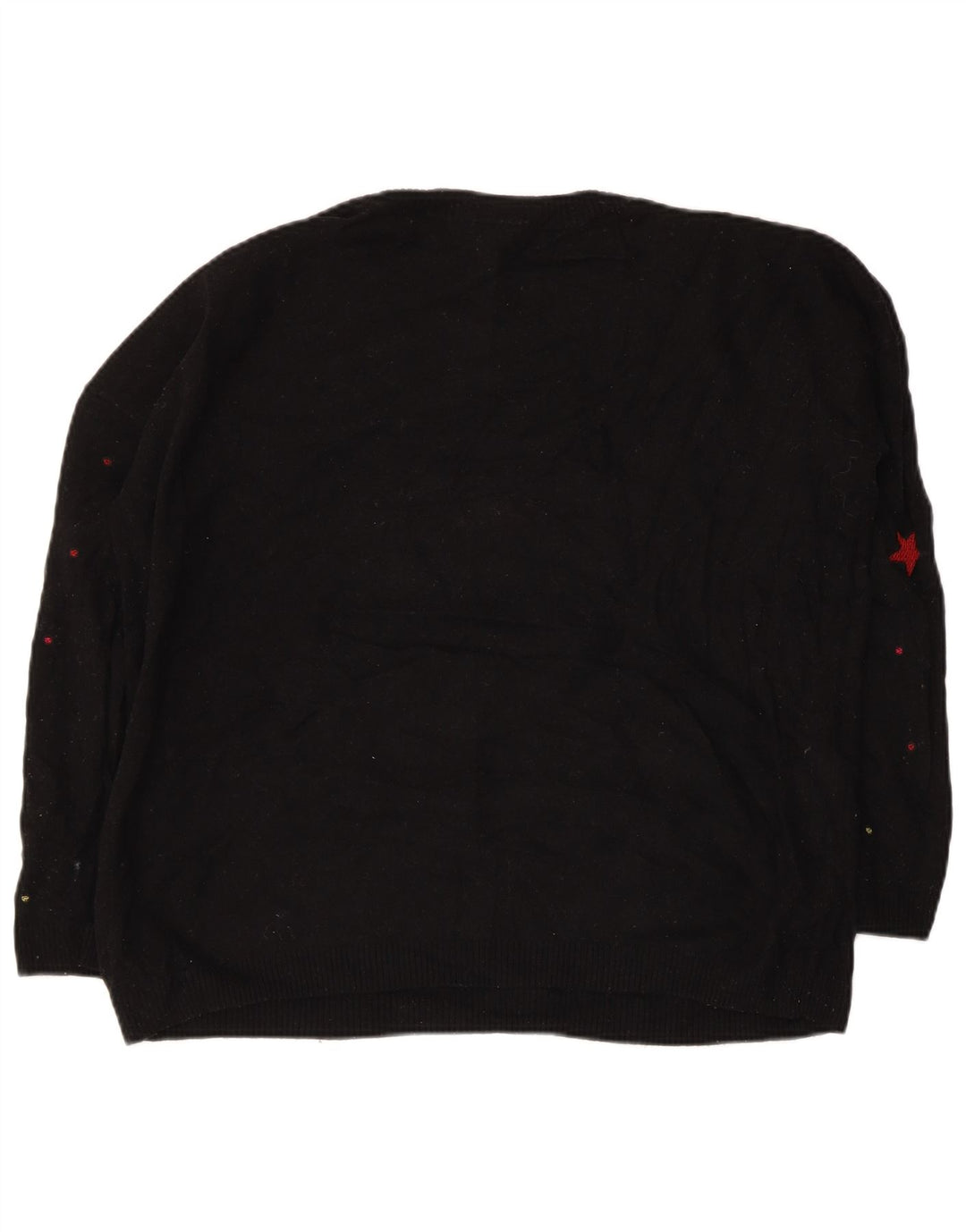 Maglione da donna con scollo a barca con motivo astratto Hobbs UK 16 grande nero