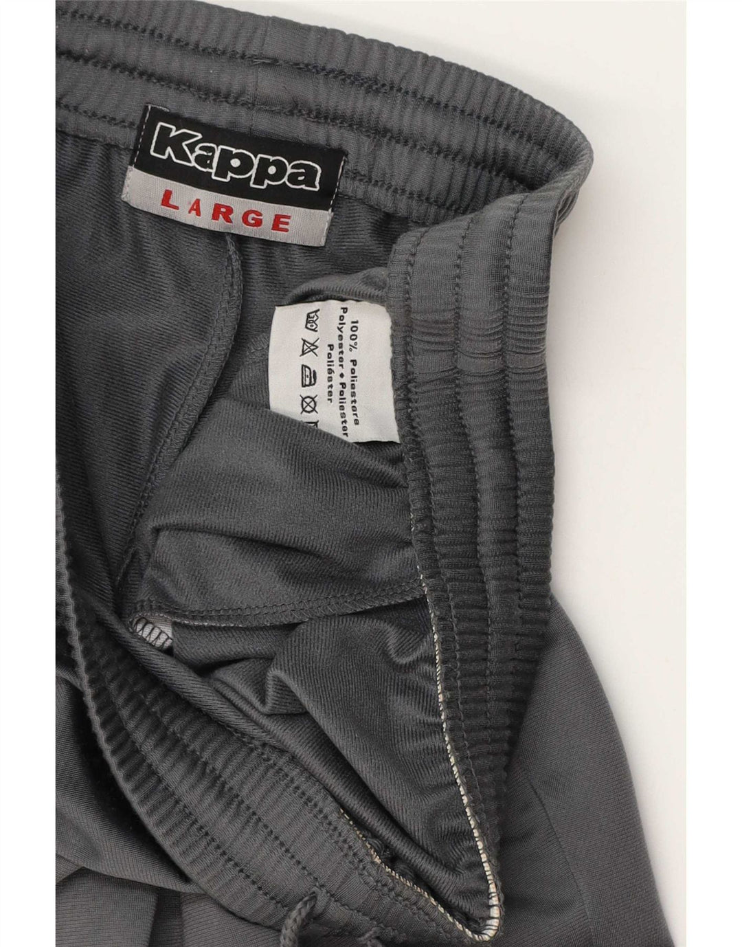 Pantaloni da tuta da uomo Kappa Large in poliestere grigio