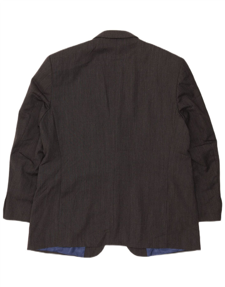 Giacca blazer a 2 bottoni Marks & Spencer da uomo UK 44 2XL lana grigia